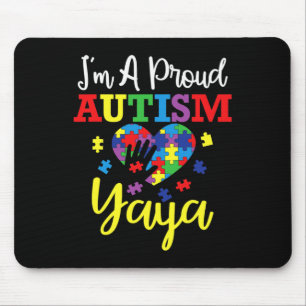 Tapis De Souris Je suis un fière autisme Yaya Maman Mois de la Sen