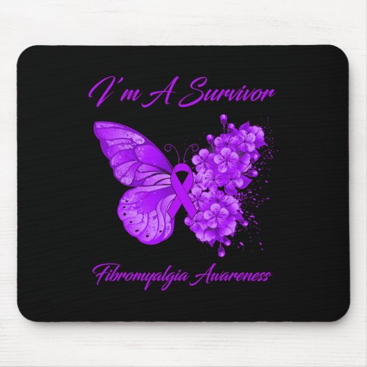 Tapis De Souris Je suis un survivant de la Fibromyalgie (Devant)