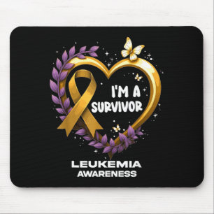 Tapis De Souris Je suis un survivant Sensibilisation à la leucémie