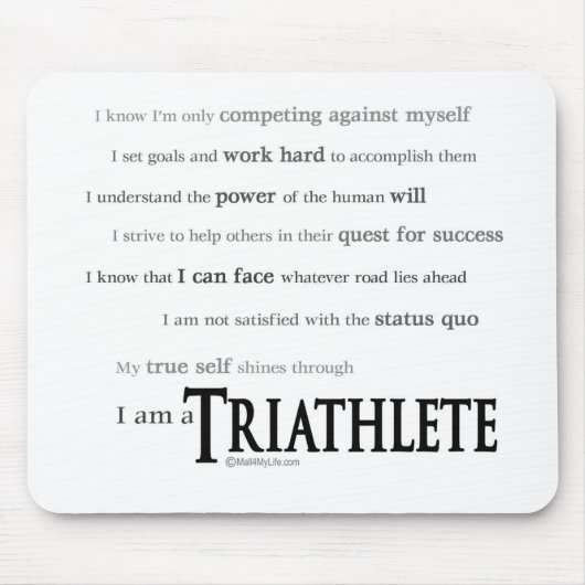 Tapis De Souris Je suis un Triathlete (Devant)