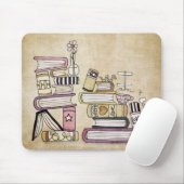 Tapis De Souris je suis un ver de livres (Avec souris)