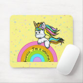 Tapis De Souris Je suis une licorne - (Avec souris)