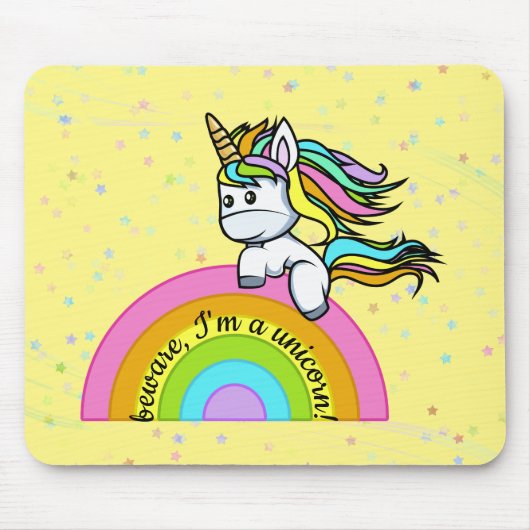 Tapis De Souris Je suis une licorne - (Devant)