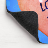 Tapis De Souris Je t'aime coeur rose (Coin)
