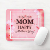 Tapis De Souris Je t'aime Fête des mères de maman | Mousepad (Avec souris)