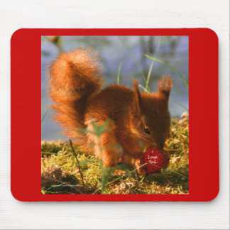 Tapis De Souris Je t'aime fraise