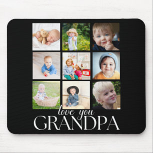 Tapis De Souris Je t'aime Grand-père Beau Collage 9 Photos T Shir