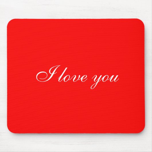 Tapis De Souris Je t'aime la bouche rouge (Devant)