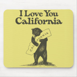 Tapis De Souris Je t'aime la Californie
