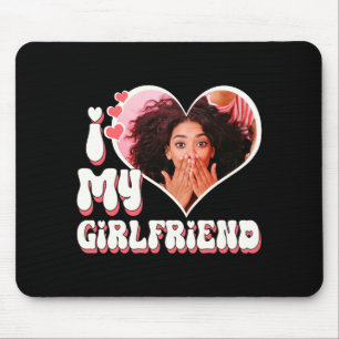 Tapis De Souris Je T'aime Ma Copine T Shirt Noir Personnalisé 