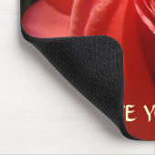 Tapis De Souris JE T'AIME MAMAN ! Fleur rose de mères de Mousepad (Coin)