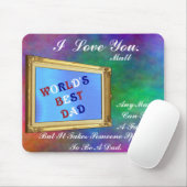 TAPIS DE SOURIS JE T'AIME PAPA-MOUSEPAD (Avec souris)
