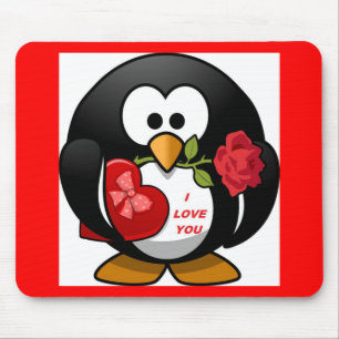 TAPIS DE SOURIS "JE T'AIME" PENGUIN
