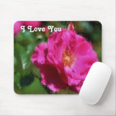 Tapis De Souris Je T'Aime Rose Rose (Avec souris)