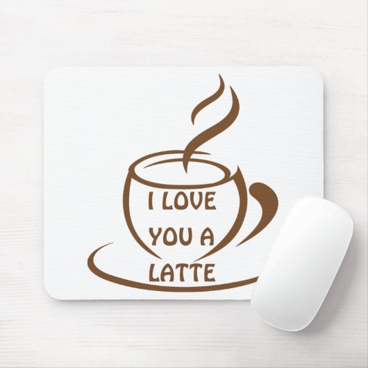 Tapis De Souris Je t'aime un design romantique récent (Avec souris)