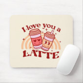 Tapis De Souris Je T'Aime Un Latte (Avec souris)