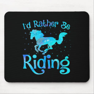 Tapis De Souris Je Veux Plutôt Rider Drôle Cheval Equestre Rider G