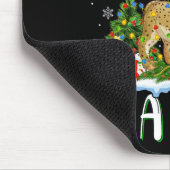 Tapis De Souris Je Veux Pour Noël Est Une Lynx Xmas Lumières Arbre (Coin)