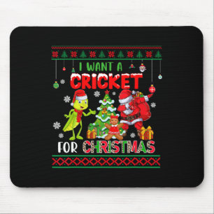 Tapis De Souris Je veux un grillon pour Noël Dabbing Père Noël Cri