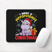 Tapis De Souris Je Veux Un Hippopotame Pour Noël (Avec souris)