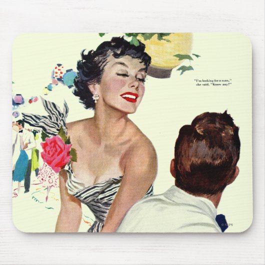 Tapis De Souris Je veux un homme (Devant)