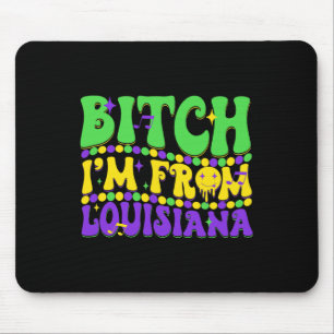 Tapis De Souris Je viens de Louisiana Mardi Gras Fleur De Lis Fat