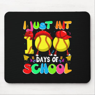 Tapis De Souris Je Viens De Toucher 100 Jours D'École Softball Enf
