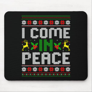 Tapis De Souris Je viens en paix Couple assorti Ugly Christmas Swe