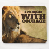 Tapis De Souris "Je vis avec courage" Motivation Affirmation (Devant)