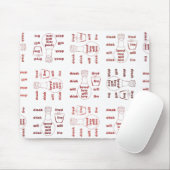 Tapis De Souris Je vivrai, j'aime et je bois (Avec souris)