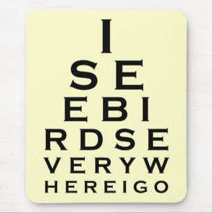 Tapis De Souris Je vois des oiseaux Eyechart