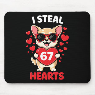 Tapis De Souris Je vole 67 cœurs drôle de design de Chihuahua pour