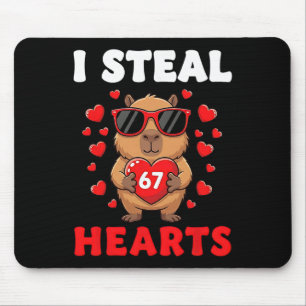 Tapis De Souris Je vole 67 cœurs Saint-Valentin 67 Meme 6 7 Capy
