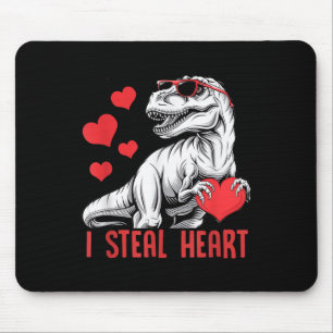 Tapis De Souris Je vole Coeur T-rex Dinosaur Valentine Enfants Gar