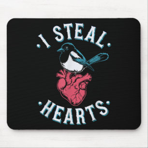 Tapis De Souris Je vole Coeurs, Magpie Coeur Anatomique Goth Valen