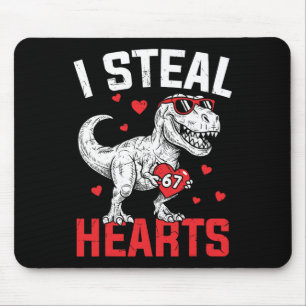 Tapis De Souris Je vole des cœurs 67 Meme Saint-Valentin Dinosaure