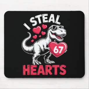 Tapis De Souris Je vole des cœurs 67 Saint-Valentin 67 Meme 6 7 T-