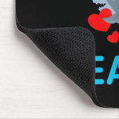 Tapis De Souris Je vole des coeurs Saint-Valentin Requin (Coin)
