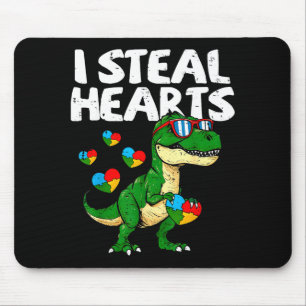 Tapis De Souris Je vole des cœurs T-rex Puzzle Sensibilisation à l