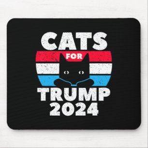 Tapis De Souris Je vote des chats pour le débat électoral de Trump