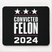 Tapis De Souris Je vote pour le condamné Felon Pro Trump 2024 (Devant)