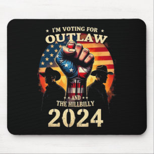 Tapis De Souris Je vote pour l'Outlaw et le Hillbilly