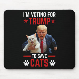 Tapis De Souris Je vote pour Trump pour sauver les chats Trump 202