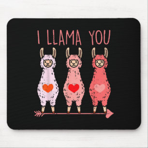 Tapis De Souris Je Vous Llama Mignonnes Saint-Valentin Alpaca Fill