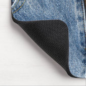 Tapis De Souris Jeans bleus dézippés (Coin)