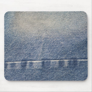 Tapis De Souris Jeans fanés / tissu de denim