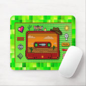 Tapis De Souris Jeans pixel art mousse rug. (Avec souris)