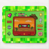 Tapis De Souris Jeans pixel art mousse rug. (Devant)
