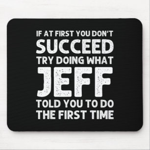 Tapis De Souris Jeff Nom Cadeau Personnalisé Anniversaire Funny Ch
