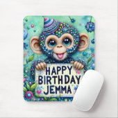Tapis De Souris JEMMA ~ CHIMPANZEE BÉBÉ ~ Mousepad (Avec souris)